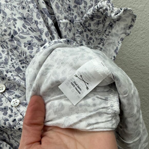 Rylee + Cru Floral Maddy Button Front Hi Lo Blouse Shirt Top Womens sz Large NEW - Picture 3 of 7